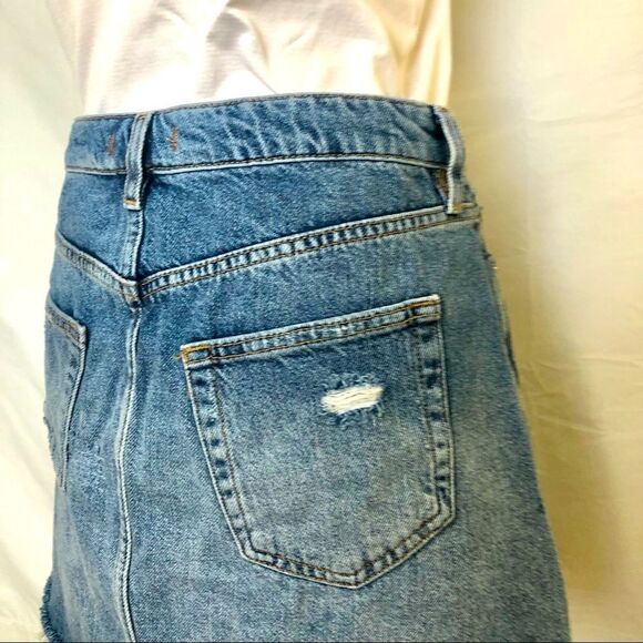 WE THE FREE - FREE PEOPLE DISTRESSED DENIM SKIRT - Picture 7 of 10